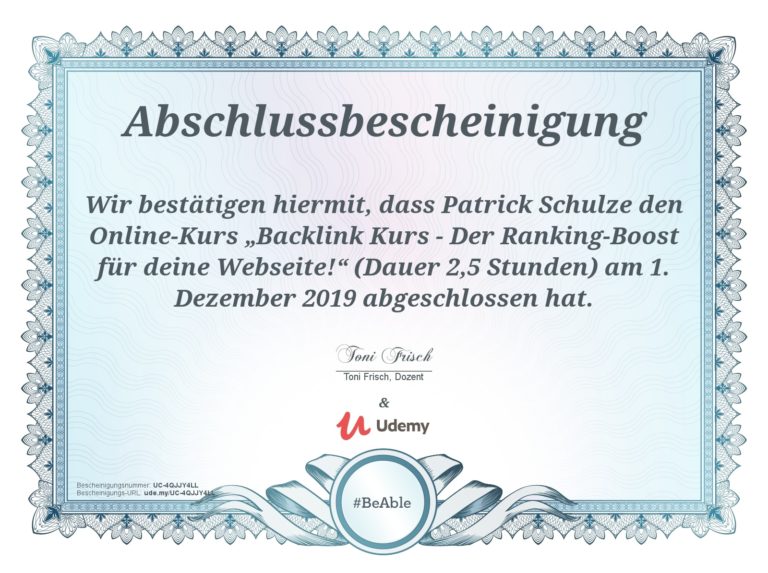 Udemy - Backlink Kurs - Der Ranking Boost für deine Website - Suchmaschinenoptimierung SEO